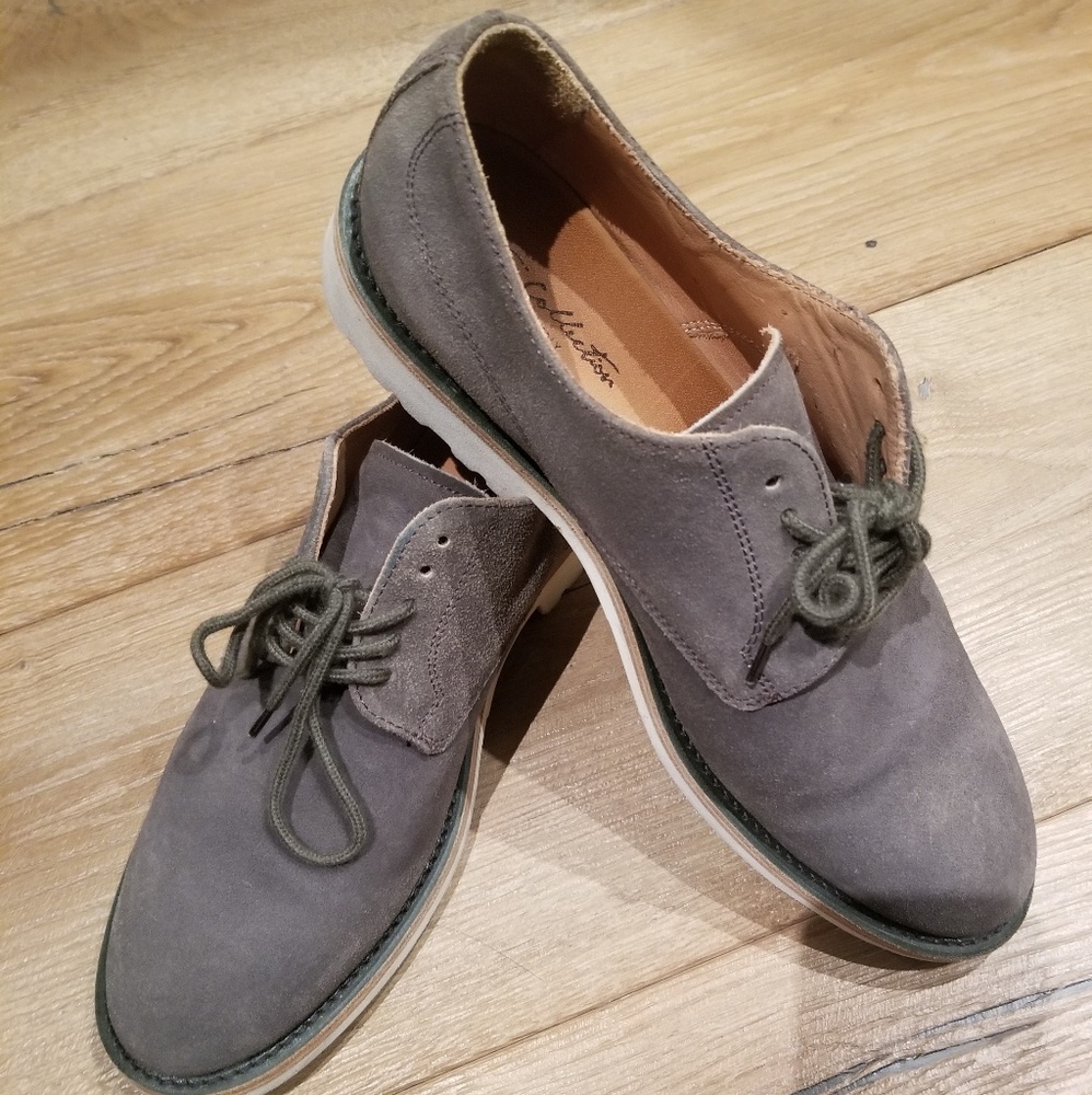 Grey suede shoes